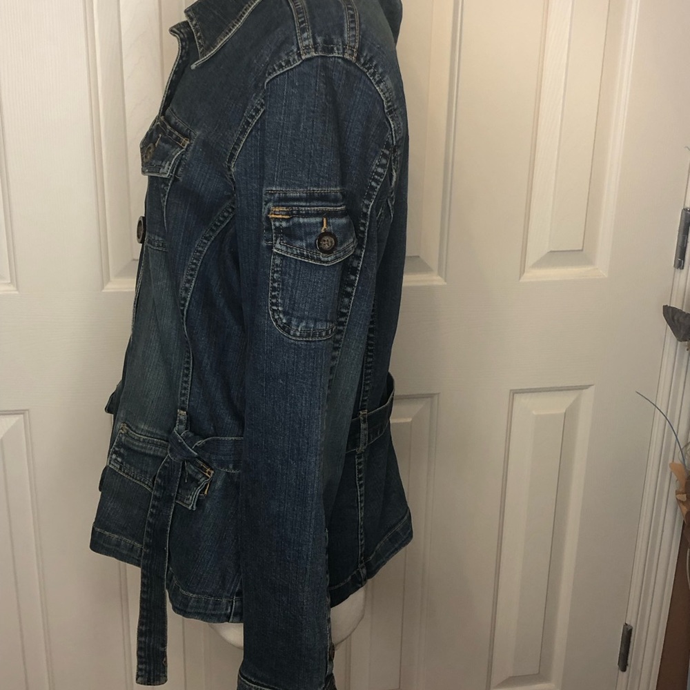 Mossimo Stretch Denim Jacket (Distressed Look) Xl - image 3